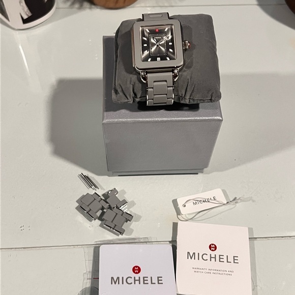 Michele Gray and Silver Women's Watch - Picture 2 of 3